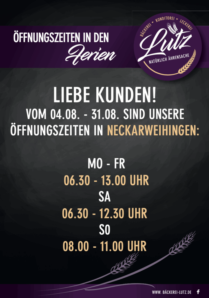 Ferien Öffnungszeiten Neckarweihingen